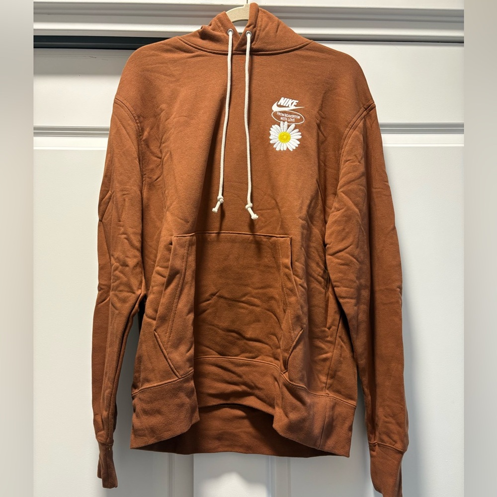 Nike brown hooded pullover sweatshirt